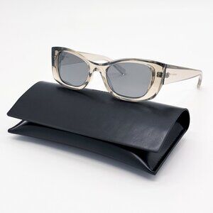 NEW SAINT LAURENT SUNGLASSES SL593 003 BEIGE CAT EYE WOMEN EYEWEAR SL 593 003